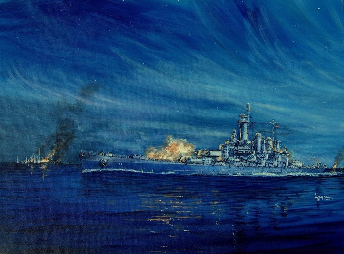 vehicle, Battle of Savo Island, USS Washington, military, artwork, warship, ship