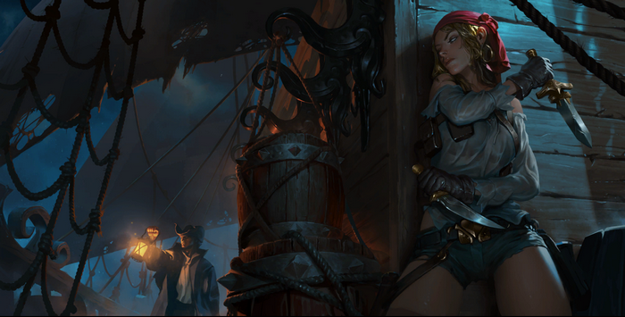 Legends of Runeterra, short shorts, League of Legends, dagger, pirates, League of Legends: Wild Rift, Wild Rift