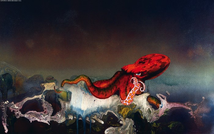 album covers, Roger Dean, cover art, octopus, artwork