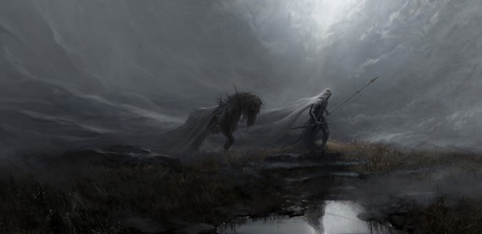 4K, sky, artwork, fantasy art, horse