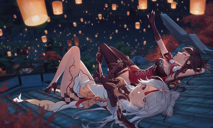4K, anime girls, Ningguang (Genshin Impact), Genshin Impact, Beidou (Genshin Impact)