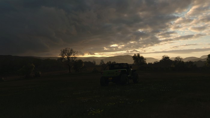 4K, PlaygroundGames, video games, Jeep, Forza Horizon 4, off-road, dark