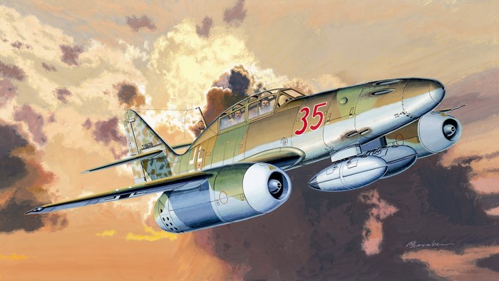 World War II, military vehicle, Messerschmitt Me.262, aircraft, Luftwaffe, artwork, military aircraft, military, vehicle