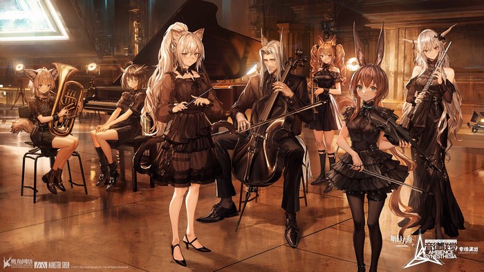 Arknights Characters Performing in a Concert Hall