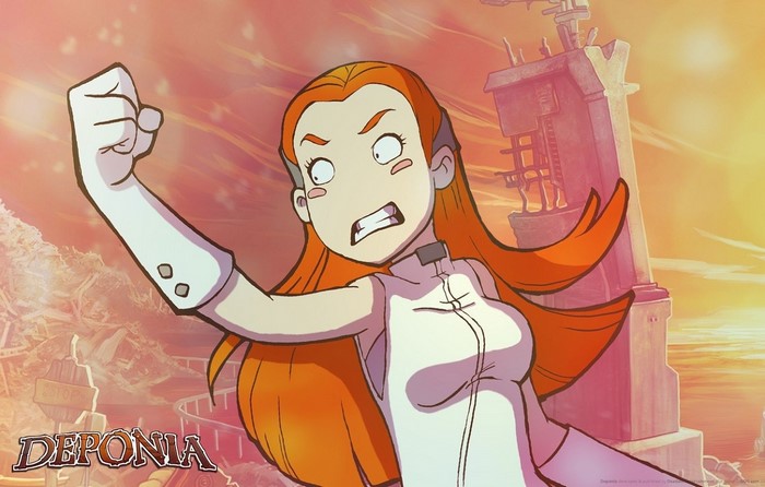 video games, Goal (Deponia), women, Deponia