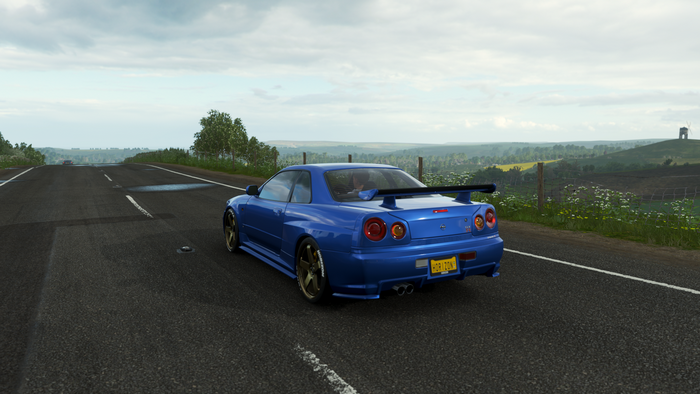 car, 2002 Nissan Skyline GT-R V-SPEC II, vehicle, Nissan, Forza Horizon 4, video games, blue cars
