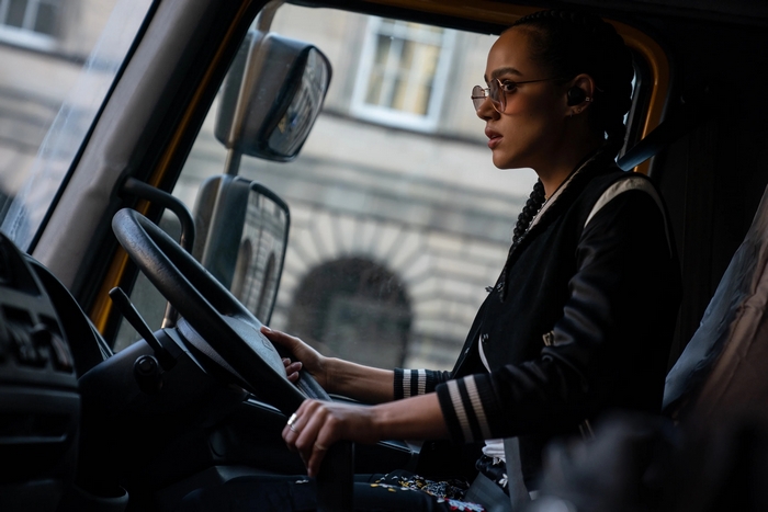 Nathalie Emmanuel Driving Scene