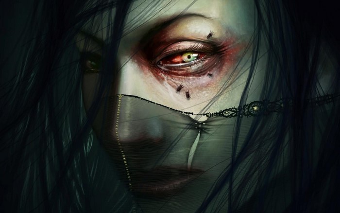 eyes, blood, anime boys, warrior, Blood (anime), anime games
