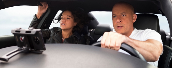 Vin Diesel and Michelle Rodriguez in Fast and Furious 9