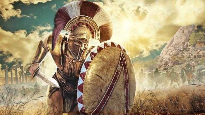 fantasy art, sword, fantasy men, soldier, hoplite, Greek, warrior, armored