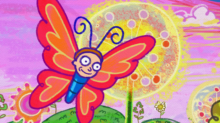 Morty Smith as a butterfly in Rick and Morty