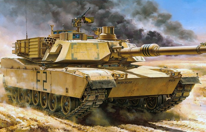 tank, military vehicle, Operation Desert Storm, military, vehicle, artwork