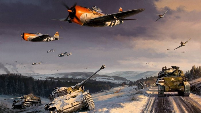 World War II, airplane, Lockheed P-38 Lightning, P-47 Thunderbolt, Republic P-47 Thunderbolt