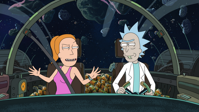 Rick and Morty in space
