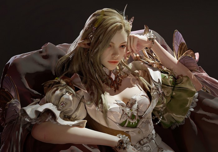 CGI, artwork, women, fantasy art, elves, blonde, elf ears