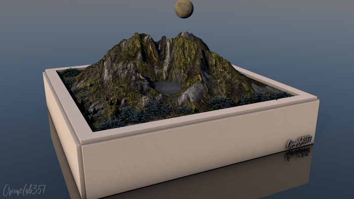 3D graphics, landscape, watermarked