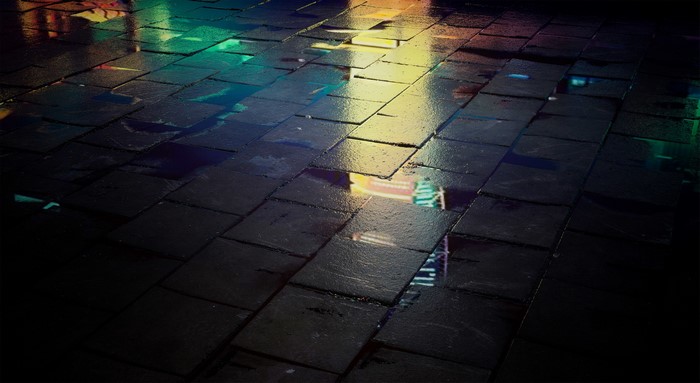 ground, street, reflection, wet