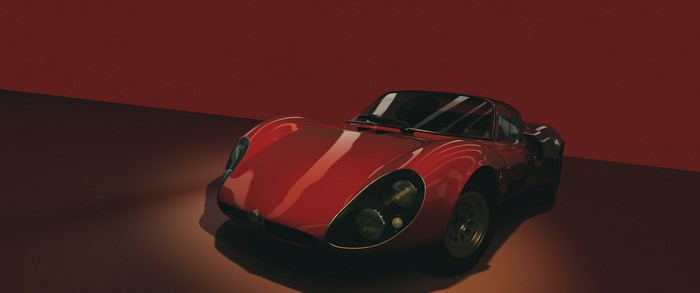 Alfa Romeo, Assetto Corsa, Alfa Romeo 33 Stradale, vehicle, red background, car