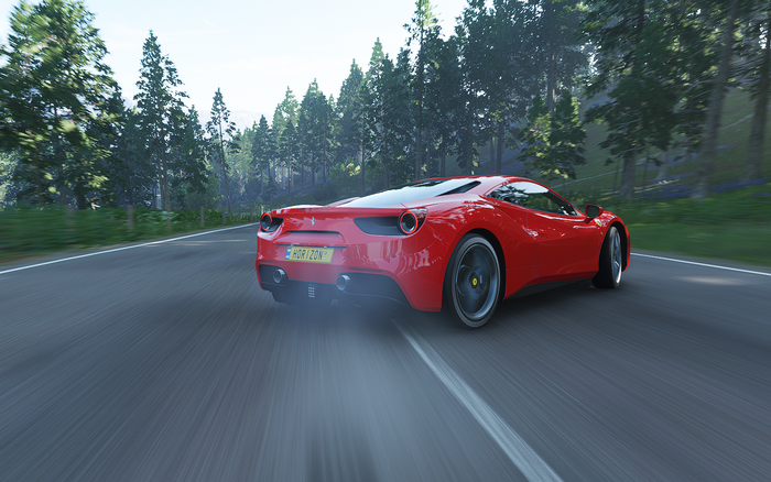 asphalt, Ferrari 488 GTB, road, Ferrari, racing, Forza Horizon 4, vehicle, video games, red cars