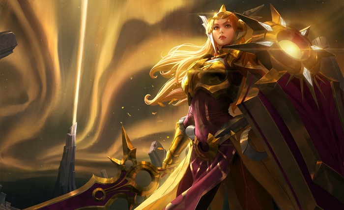 Leona (League of Legends), fantasy art, League of Legends, fantasy girl, video game girls, PC gaming, video game art, artwork