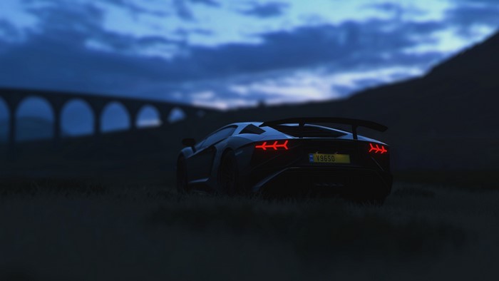 4K, Forza Horizon 4, car, vehicle, video games, Lamborghini, Lamborghini Aventador SVJ