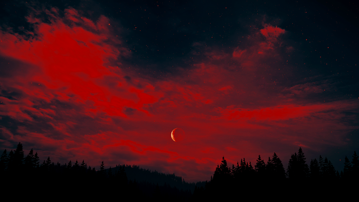 4K, Moon, sunset, Nvidia Reflex, Far Cry 5, reshade, forest, sky, nature
