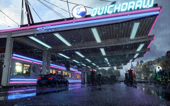 Nissan Skyline R34, Nissan, car, rain, vehicle, video games, Need for Speed: Heat