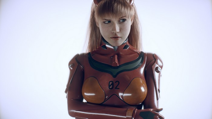 Neon Genesis Evangelion, Shirogane Sama, simple background, women, white background, people, cosplay, Asuka Langley Soryu, Johan Vikstrom