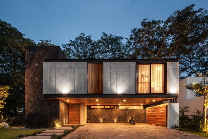 lights, modern, architecture, house