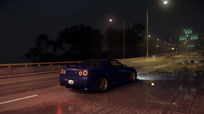 vehicle, screen shot, 2002 Nissan Skyline GT-R V-SPEC II, Nissan, Need For Speed 2015, night, Need for Speed, car