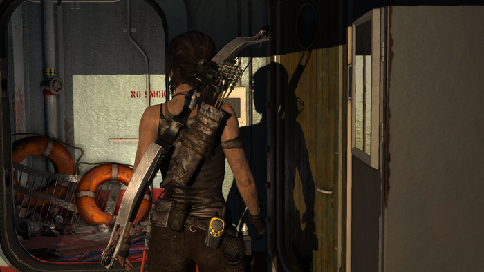 women, boat, ropes, Tomb Raider, bow, Lara Croft, ship, radio