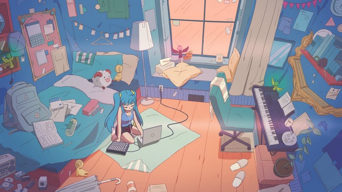 bedroom, Sona (League of Legends), chibi, League of Legends