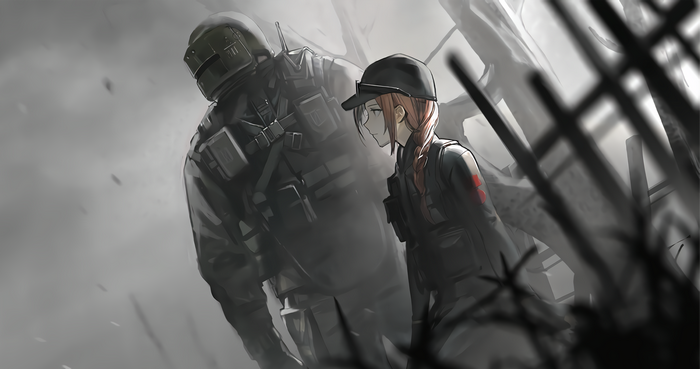 4K, anime girls, women, military, Rainbow Six: Siege, anime, uniform, Arknights