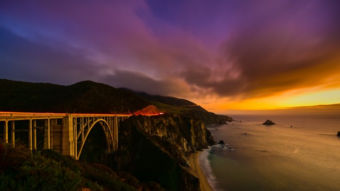 Bixby Creek Bridge at Dusk