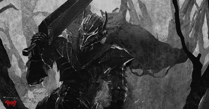 artwork, Guts, fantasy art, Berserk
