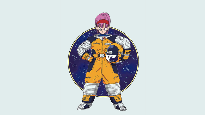 artwork, space suit, Bulma, Dragon Ball, simple background, anime girls, manga, Bulma Briefs (Dragon Ball), Dragon Ball Z
