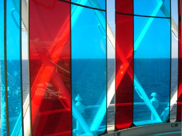 lighthouse, sea, colorful