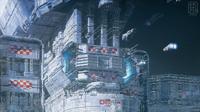 science fiction, DOFRESH, artwork, ArtStation