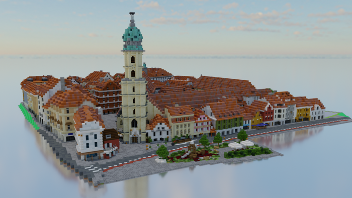 Minecraft recreation of Graz, Austria town