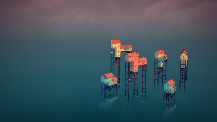 video games, Townscaper, town, video game art