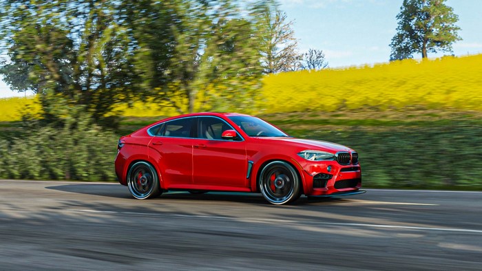 red cars, vehicle, Forza Horizon 4, bmw x6M, car, BMW