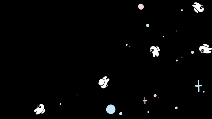 Minimalist Among Us Space Scene