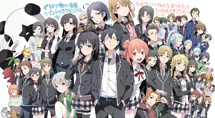 4K, Mrs. Yuigahama, anime, Yukinoshita Haruno, Hiratsuka Shizuka, Yukinoshita Yukino, Totsuka Saika, Hikigaya Komachi, Hikigaya Hachiman, school uniform, Yahari Ore no Seishun Love Comedy wa Machigatteiru, Isshiki Iroha, Yuigahama Yui, Kawasaki Saki
