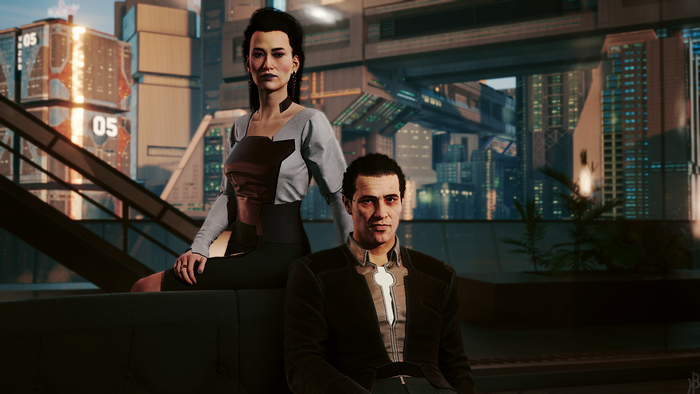 Cyberpunk 2077, cyberpunk, CD Projekt RED, video games, screen shot, Elizabeth Peralez, face, Jefferson Peralez