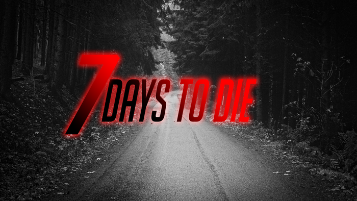 7 Days To Die, logotype, video games, red