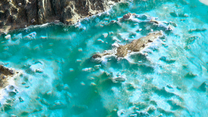 water, ocean view, aerial view, island, nature