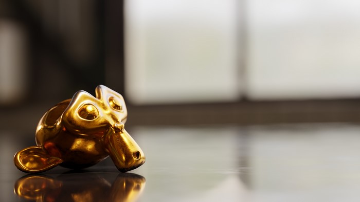 4K, Blender, render, gold