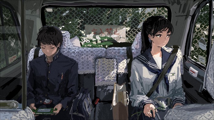 4K, anime, school uniform, anime boys, yawarak, anime girls, original characters