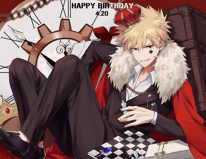 blonde, Katsuki Bakugou, anime boys, muscles, Boku no Hero Academia
