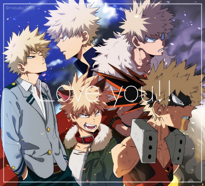 Katsuki Bakugou Anime Art with Muscles